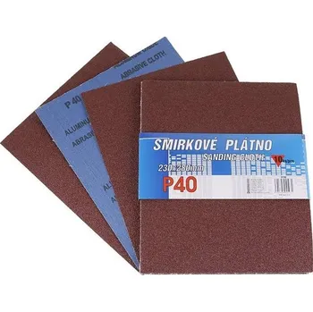 Brusný papír Levior Plátno smirkové 230x280mm P40 10ks