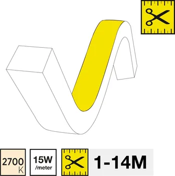 LED páska TLG LED pásek SLC NEON FLEX TOP 2700K 15W 1057LM 1-14M IP67 - TLG SLC SM16026