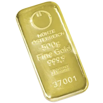 Münze Österreich AG 500g zlatý slitek / 999,9 Au (24 kt) – Münze Österreich (LBMA certifikace)