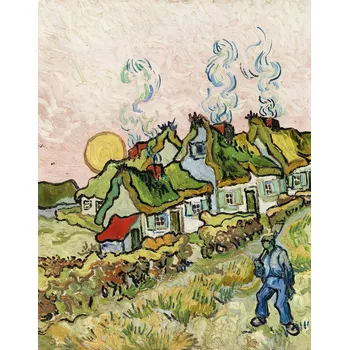 Plakát Plakát, Obraz - Houses and Figure (1890), Vincent van Gogh