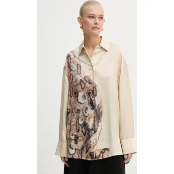 Dámská košile Košile s příměsí hedvábí AERON SH162507 béžová 01A, vel. 34