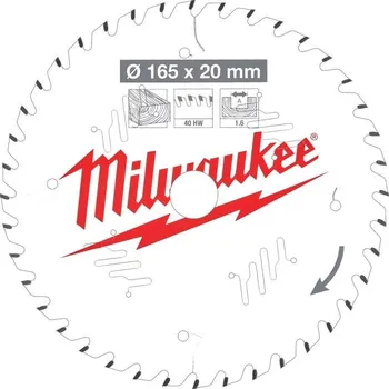 Pilový kotouč MILWAUKEE Pilový kotouč na dřevo 165x20x1,6 40Z ATB 4932471932