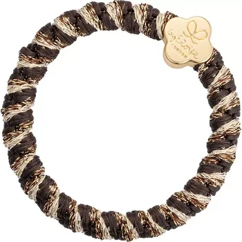 Woven Gold Quatrefoil Golden Graphite