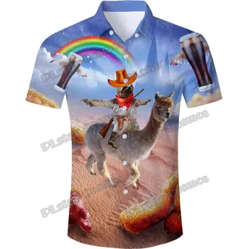 Dámské tričko Tričko s potiskem lenochod na koni 3D CS471 Velikost: 4XL, Barva (Varianta): košile