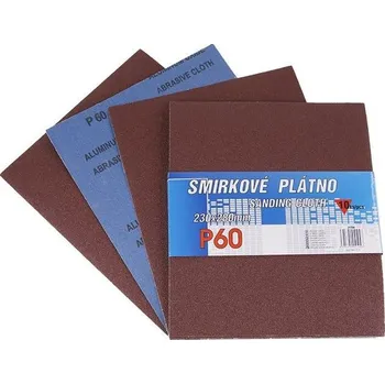 Brusný papír Levior Plátno smirkové 230x280mm P60 10ks