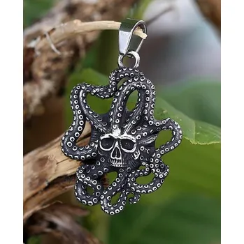 Řetízek Ocelový náhrdelník a přívěšek chobotnice