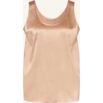 (The Mercer) N.Y. Dámský Saténový Top Z Hedvábí, béžová, 38