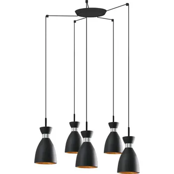 FARO RETRO 5L závěsné svítidlo, černá a měď - FARO FARO 20050-5L