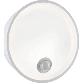 Venkovní osvětlení PAULMANN LED venkovní nástěnné svítidlo Platomo pohybové čidlo IP44 kruhové 180mm 3000K 14,5W 230V bílá umělá hmota - PAULMANN P 94699