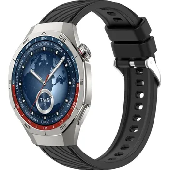 Příslušenství k chytrým hodinkám eses Vzorovaný silikonový řemínek - Černý, 22 mm