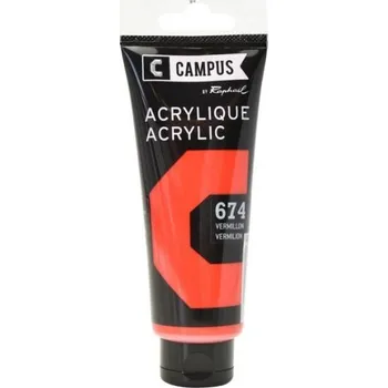 Vodová barva Akrylová barva Raphael 674 - Vermillion - Rumělka 100 ml