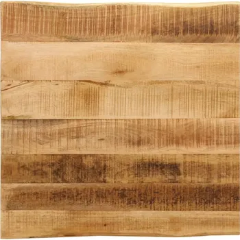 Stolní podložka zahrada-XL Stolní deska živá hrana 60x60x2,5 cm masivní hrubý mangovník 370666