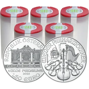 Münze Österreich AG Stříbrná investiční mince 1 Oz - Wiener Philharmoniker 2025 Tuby (100ks)