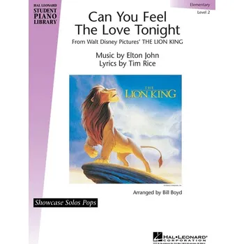 Hal Leonard Corporation Can You Feel the Love Tonight
