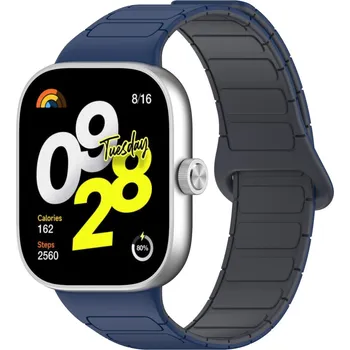 Příslušenství k chytrým hodinkám eses Silikonový magnetický řemínek pro Xiaomi Redmi Watch 4, 5, 6 a Smart Band 8 Pro a 9 Pro - Modrý
