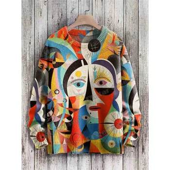 Dámský svetr Svetr s celoplošným potiskem 3D frog žába zvířátka CS429 Velikost: S, Barva (Varianta): Svetr 4