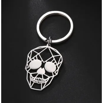 Klíčenka lebka (ocelová) (Přívěšek na klíče lebka)
