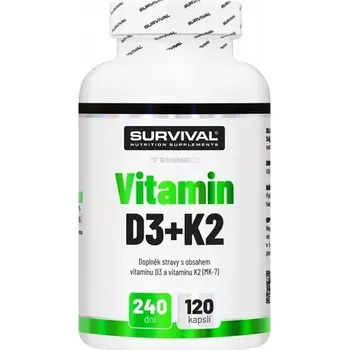 Survival Vitamin D3+K2 120 kapslí