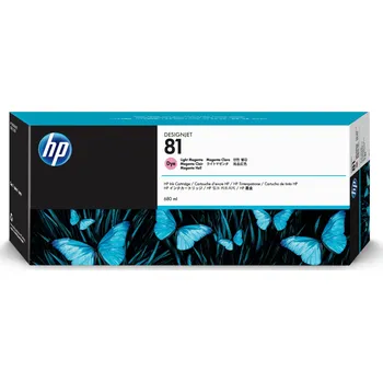 HP 81 Light Magenta DJ Ink Cart, 680 ml, C4935A