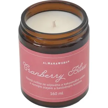 Svíčka Almara Soap Cranberry Bliss - sójová svíčka, 160 ml