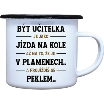 DOBRÝ TRIKO Plecháček s potiskem Být učitelka Velikost plecháčku: 330 ml