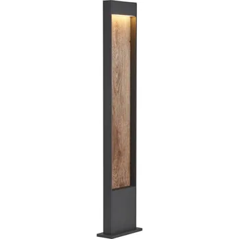 Venkovní osvětlení SLV - BIG WHITE FLATT POLE 100 Outdoor, stojací LED svítidlo, 3000K, IP65, antracitové/hnědé - BIG WHITE (SLV) LA 1002959
