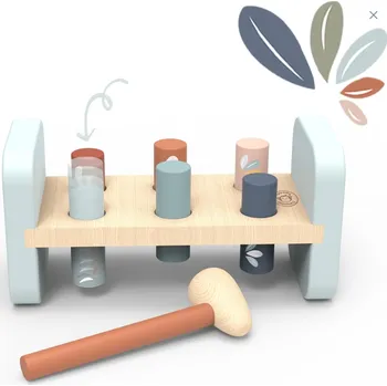 Dřevěná hračka Kufřík s dřevěnými hračkami Speedy Monkey SP1023