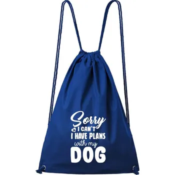 Městský batoh DOBRÝ TRIKO Bavlněný batoh Sorry plans with dog Barva: Královsky modrá