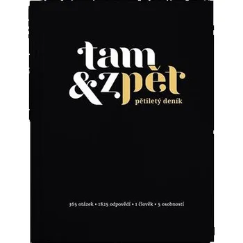 Tam & zpět Pětiletý deník - velký, černý Kniha