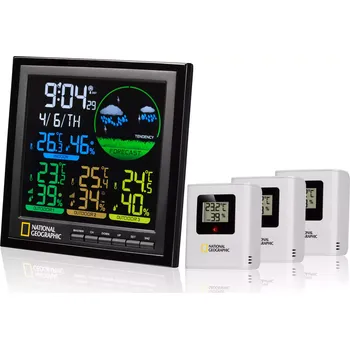 Meteostanice Meteostanice National Geographic VA, barevný LCD včetně 3 senzorů