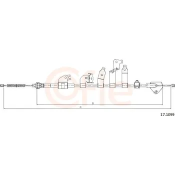 Auto-moto Tažné lanko, parkovací brzda COFLE CFE17.1099