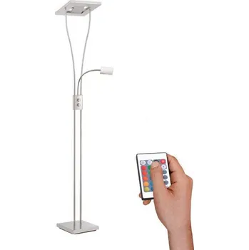 Stojací lampa JUSTLIGHT HELIA LED stojací lampa se čtecím ramenem, ocel, modern RGB+3000K - LEUCHTEN DIREKT / JUST LIGHT LD 11780-55