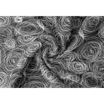 Orbytex Zatemňovací látka na závěsy - klubíčka černá