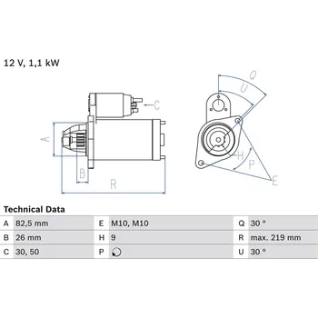 Startér Startér BOSCH 0 986 016 380