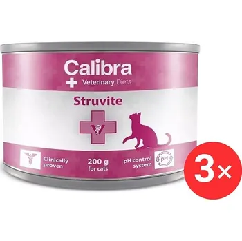 Krmivo pro kočku Calibra VD Cat konz. Struvite 3 × 200 g