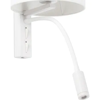 Nástěnné svítidlo FARO TIRA nástěnná lampa, bílá, se čtecí lampičkou - FARO FARO 64322