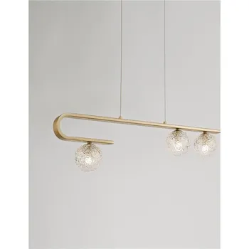 NOVALUCE Závěsné svítidlo MIRANO čiré strukturované sklo a mosaz zlatá G9 3x5W 230V IP20 bez žárovky - NOVA LUCE NV 9960272