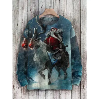 Dámský svetr Svetr s potiskem 3D Christmas Jesus CS432 Velikost: 5XL, Barva (Varianta): Svetr 15