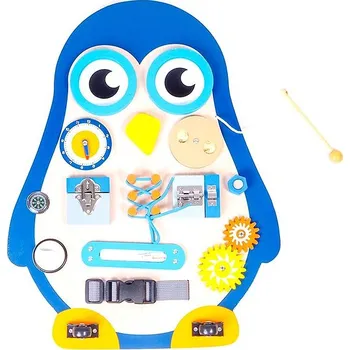 Dřevěná hračka Aga4Kids Montessori dřevěná tabule Tučňák