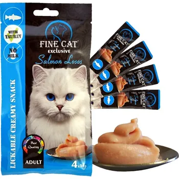 Krmivo pro kočku Fine Cat Exclusive Krémová svačinka pro kočky LOSOS 4x15g