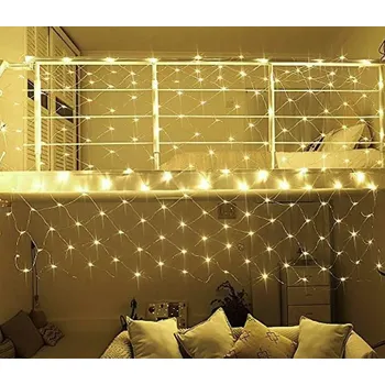 Vánoční dekorace Vnitřní vánoční LED světelná síť - teplá bílá 160 diod (zelený kabel)