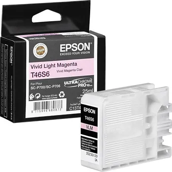 Cartridge Epson T46S6 - C13T46S600 originální světle purpurová