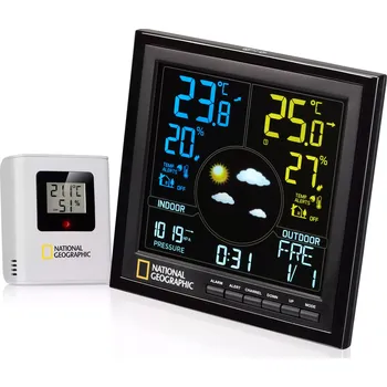 Meteostanice Meteostanice National Geographic VA, barevný displej, rádiem řízená
