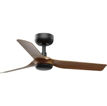 Dekorativní svítidlo FARO MINI PUNT S stropní ventilátor, černá/tmavé dřevo s DC motorem - FARO FARO 33823