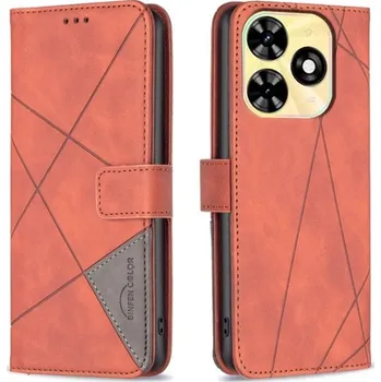 Pouzdro na mobilní telefon TT-TopTechnology Kožené pouzdro Infinix Smart 8 hnědé, brown, řada RHOMBUS