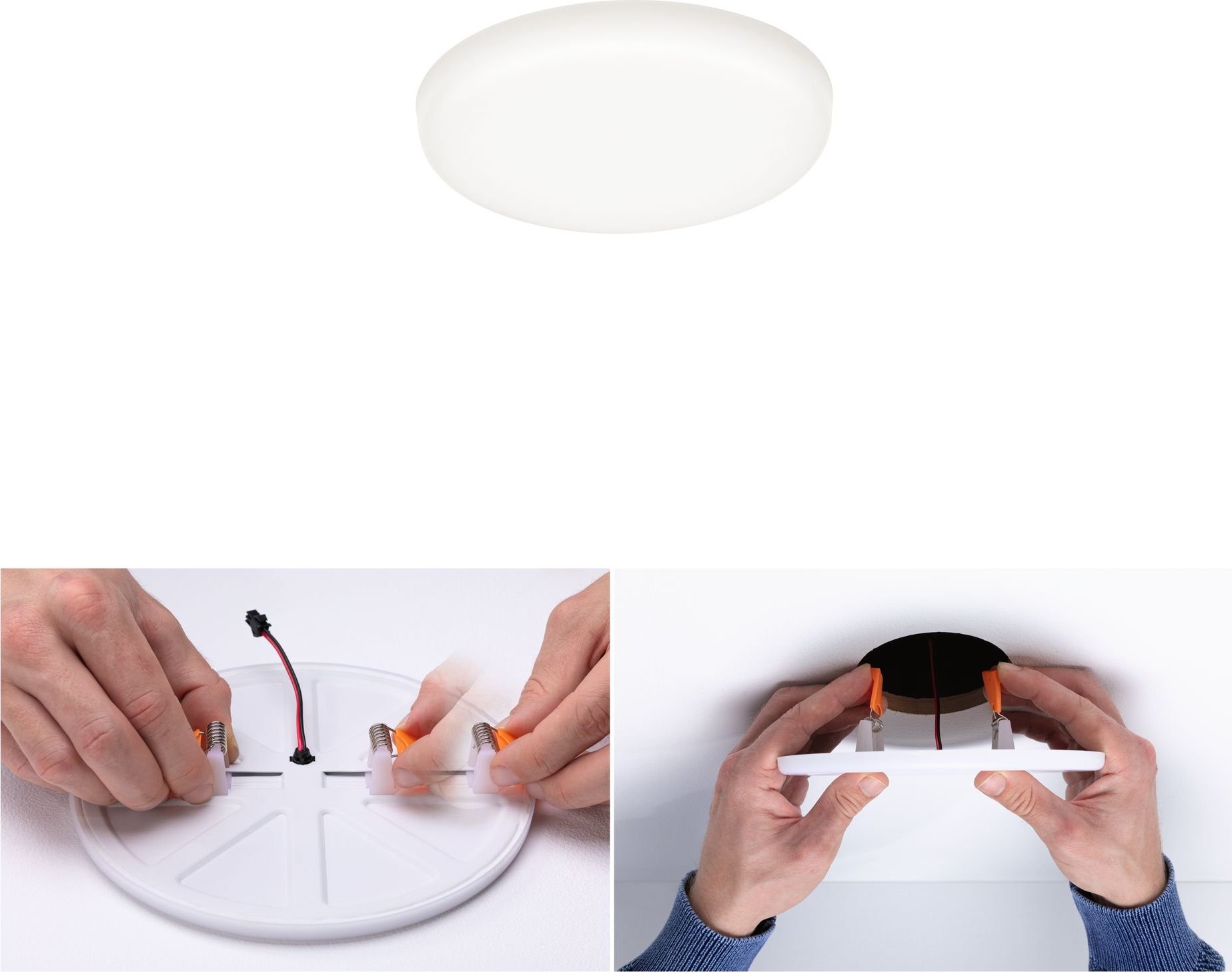 PAULMANN LED vestavné svítidlo Veluna VariFit IP44 kruhové 75 4,5W 4.000K satén - PAULMANN P 92390