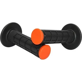 MOTION STUFF motokrosové rukojeti Advanced černé/oranžové (half-waffle)