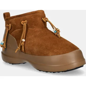 Dámská zimní obuv Semišové sněhule Moon Boot MB LUNA LOW SUEDE BEADS hnědá barva, 80D2480100 M008 80D2480100.M008 88X, EUR 39