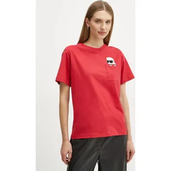 Pánské tričko Bavlněné tričko Karl Lagerfeld IKON A1W17100 červená 33X, vel. M