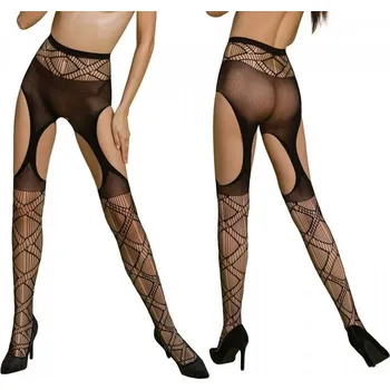 Dámské erotické punčochy Passion ECO S005 Black - Punčochy Barva: Černá, Velikost: S/L